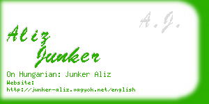aliz junker business card